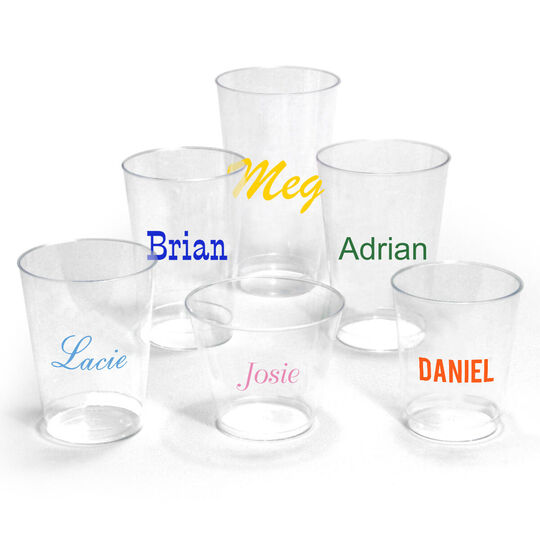 Design Your Own Big Name Clear Plastic Cups